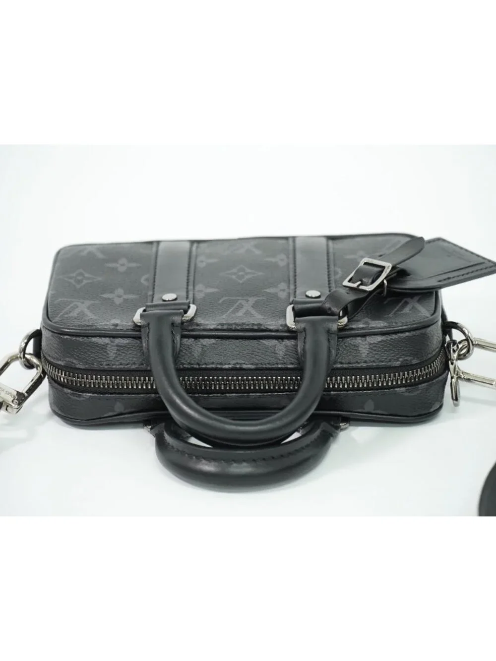 Louis Vuitton LV Nano Porte Documents Voyage Monogram Eclipse 2-Way Shoulder